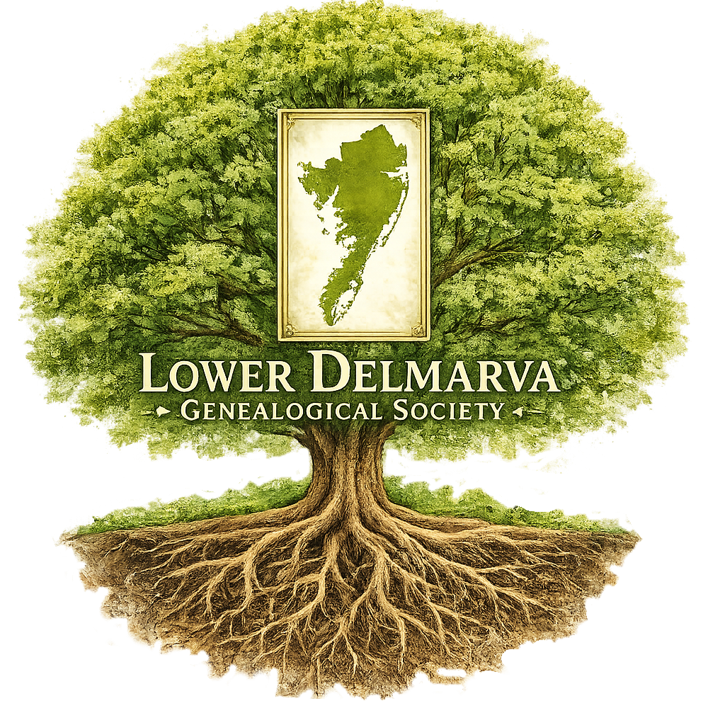 Lower Delmarva Genealogical Society tree logo